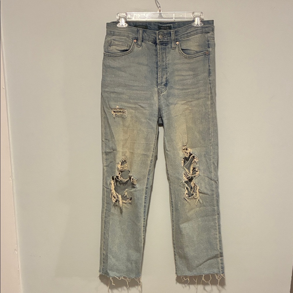 Women's Distressed Light Blue Jeans